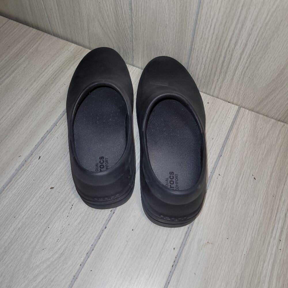 Crocs Women's Neria Pro II Slip Resistant Clogs Black Comfort Work Shoes 8 - Picture 4 of 9